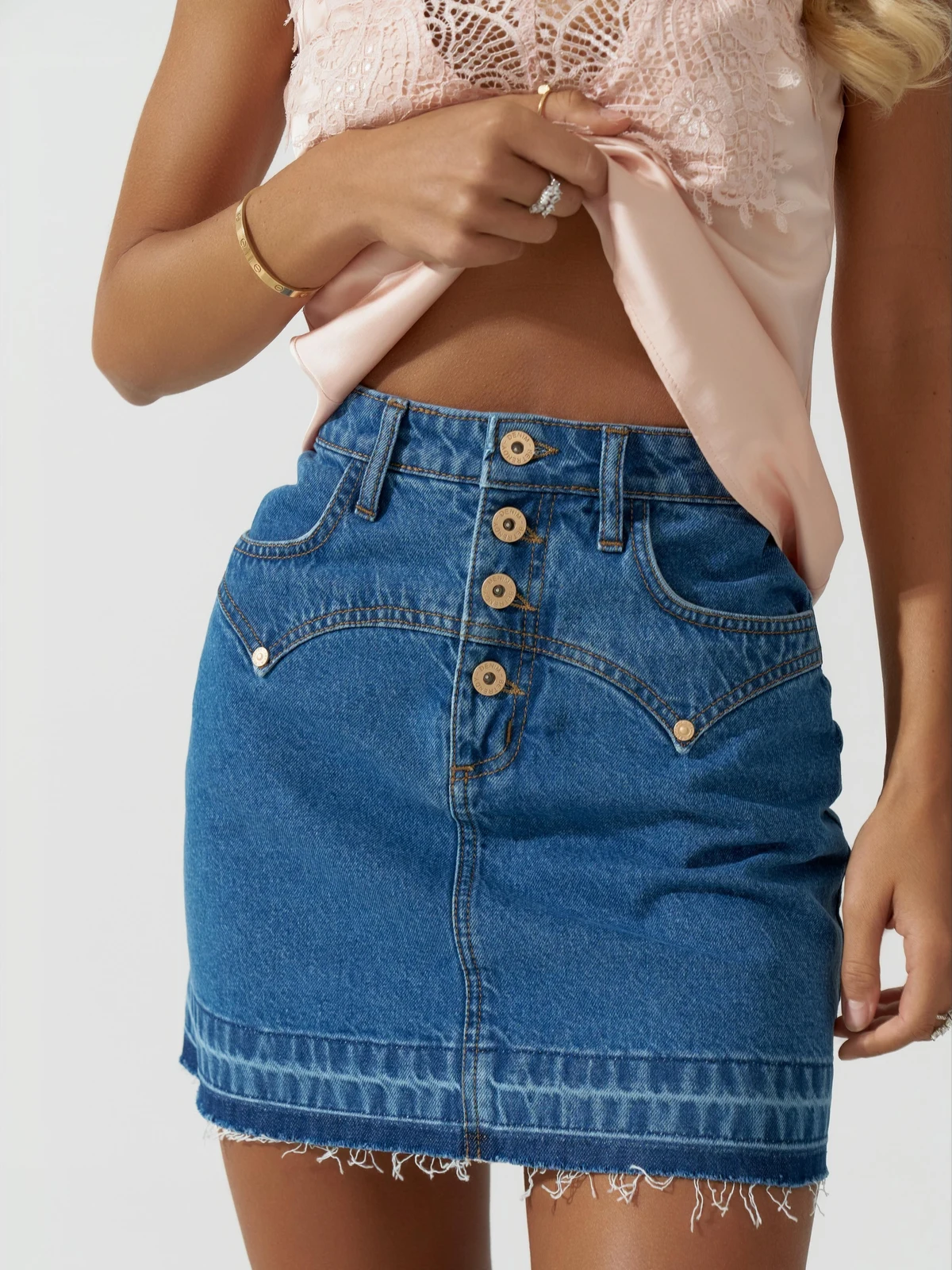 Raw Hem mini Skirt – 4